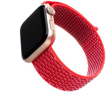 FIXED Nylon Strap pro Apple Watch 42/44/45/Ultra 49mm tmavě růžový
