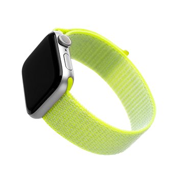 FIXED Nylon Strap pro Apple Watch 42/44/45/Ultra 49mm limetkový