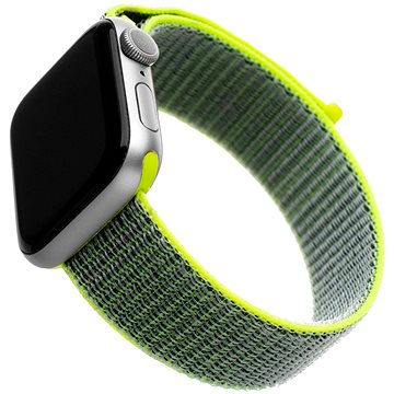 FIXED Nylon Strap pro Apple Watch 42/44/45/Ultra 49mm tmavě limetkový