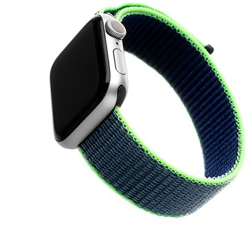 FIXED Nylon Strap pro Apple Watch 42/44/45/Ultra 49mm neonově modrý