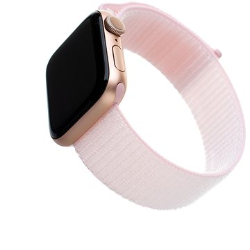 FIXED Nylon Strap pro Apple Watch 42/44/45/Ultra 49mm růžový