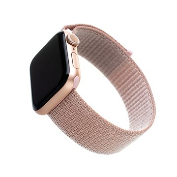 FIXED Nylon Strap pro Apple Watch 42/44/45/Ultra 49mm růžově zlatý