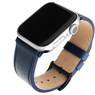 FIXED Leather Strap pro Apple Watch 42/44/45/Ultra 49mm modrý