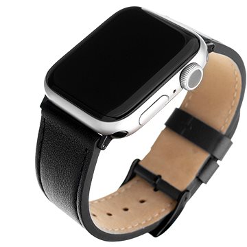 FIXED Leather Strap pro Apple Watch 42/44/45/Ultra 49mm černý