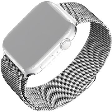 FIXED Mesh Strap pro Apple Watch 42/44/45/Ultra 49mm stříbrný
