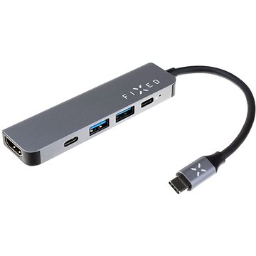 E-shop FIXED HUB Mini 5in1 mit USB-C für Laptops und Tablets - grau