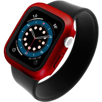 FIXED Pure+ s temperovaným sklem pro Apple Watch 44mm červené