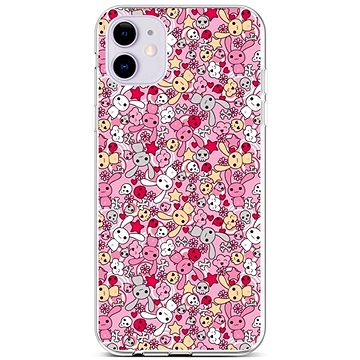 TopQ iPhone 11 silikon Pink Bunnies 45005