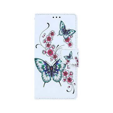 TopQ Xiaomi Redmi Note 8T knížkové Motýlci s květinou 54752