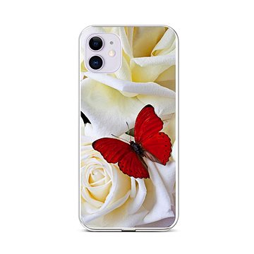 TopQ iPhone 11 silikon Červený motýl 58945