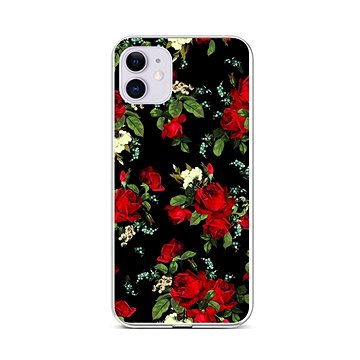 TopQ iPhone 11 silikon Květy růží 58805