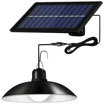 Pronett XJ4623 Solární závěsná Led lampa na zahradu s dálkovým ovládáním, černá