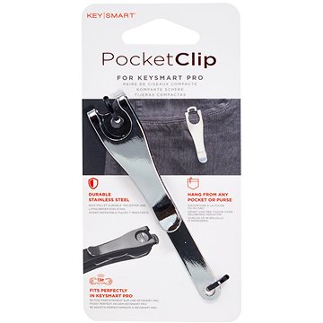 KeySmart Pocket Clip - stříbrný