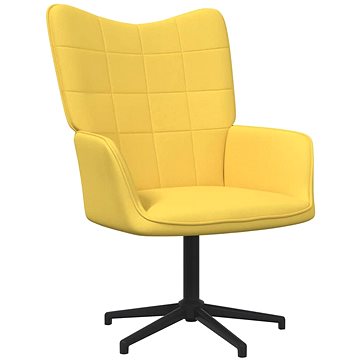 Relaxační židle hořčicově žlutá textil, 327970
