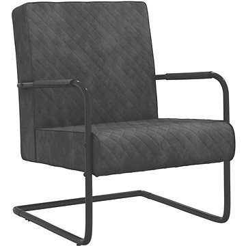 Konzolová židle tmavě šedá samet, 325725