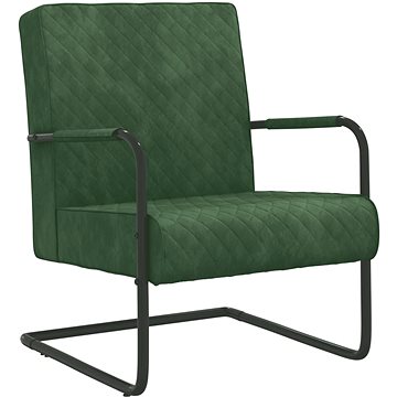 Konzolová židle tmavě zelená samet, 325726