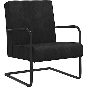 Konzolová židle černá samet, 325730