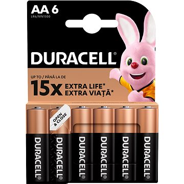 E-shop Duracell Basic Alkaline Batterie AA - 6 Stück