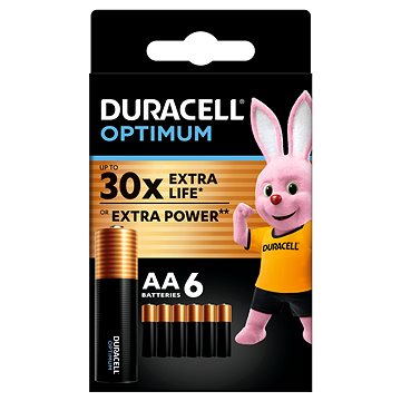 DURACELL Optimum alkalická baterie tužková AA 6 ks