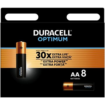 DURACELL Optimum alkalická baterie tužková AA 8 ks