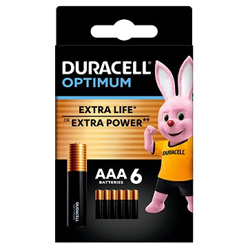 DURACELL Optimum alkalická baterie mikrotužková AAA 6 ks