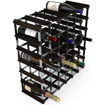 RTA stojan na 42 lahví vína, černý jasan - pozinkovaná ocel / rozložený