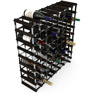 RTA stojan na 72 lahví vína, černý jasan - pozinkovaná ocel / rozložený