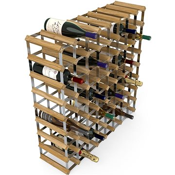 RTA stojan na 72 lahví vína, světlý dub - pozinkovaná ocel / rozložený