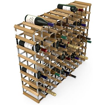 RTA stojan na 90 lahví vína, světlý dub - pozinkovaná ocel / rozložený