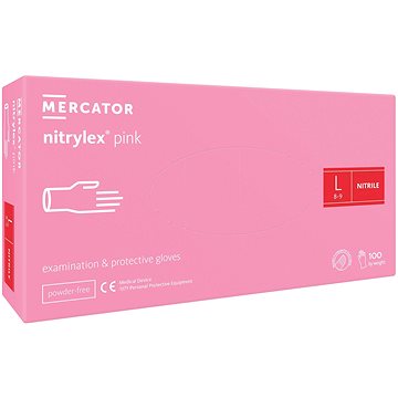 MERCATOR MEDICAL Nitrylex Pink růžové, 100 ks
