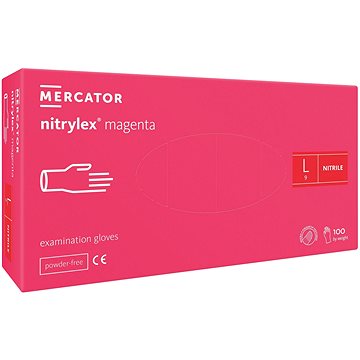 MERCATOR MEDICATOR Nitrylex Magenta růžové, 100 ks
