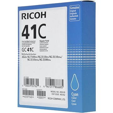 Ricoh GC41C azurový