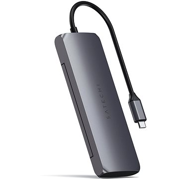 E-shop Satechi Aluminium USB-C Hybrid Multiport Adapter (SSD Enclosure, HDMI 4K, 2 x USB-A 3.1 Gen 2 bis zu 5 Gbit/s)