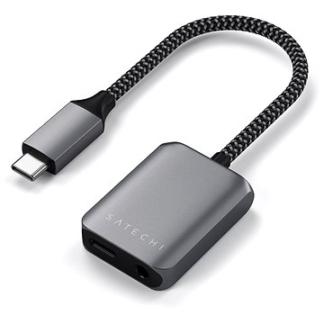 E-shop Satechi USB-C to 3.5mm Audio & PD Adapter - Space Grey