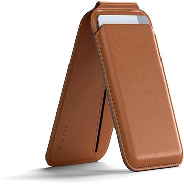 E-shop Satechi Vegan-Leather Magnetic Wallet Stand Brown