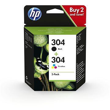 E-shop HP 3JB05AE Nr. 304 Multipack Schwarz + Farbe