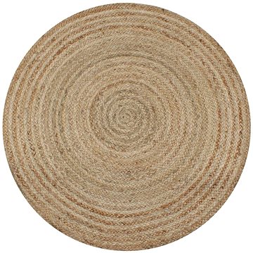 Kusový koberec ze splétané juty 90 cm kulatý