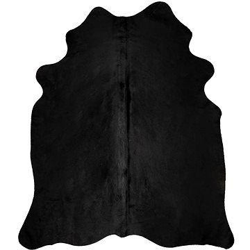 Koberec z pravé hovězí kůže černý 150x170 cm
