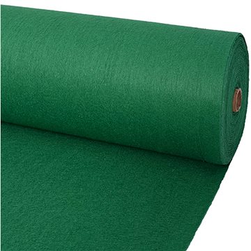 Výstavářský koberec hladký 1,6×12 m zelený
