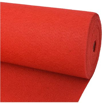 Výstavářský koberec hladký 1×24 m červený
