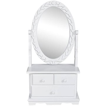 Toaletní stolek s oválným sklopným zrcadlem MDF