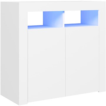 Příborník s LED osvětlením bílý 80 × 35 × 75 cm