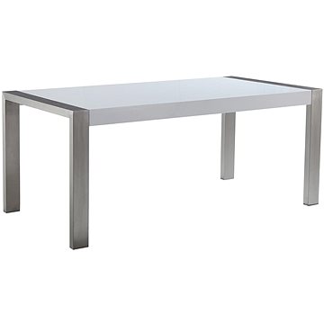 Luxusní bílý nerezový stůl 180x90 cm ARCTIC I, 58848