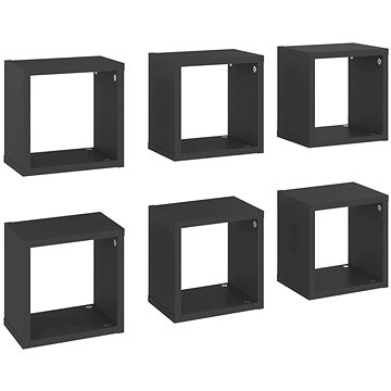 Shumee Nástěnné kostky 6 ks šedé 22×15×22 cm, 807060