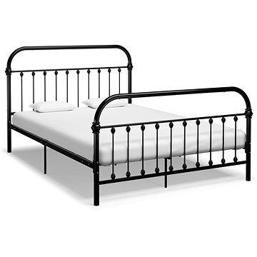 Rám postele černý kov 160x200 cm