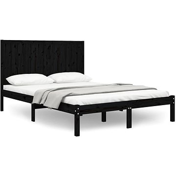 Rám postele černý masivní borovice 120 × 190 cm Small Double, 3105704