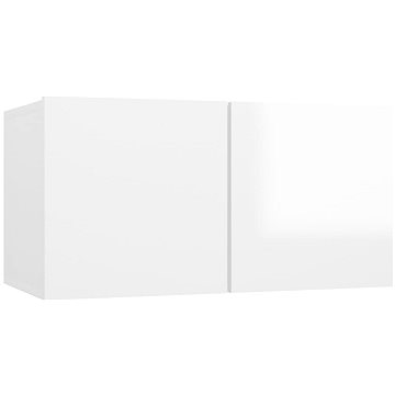 SHUMEE závěsná bílá s vysokým leskem 60 × 30 × 30 cm