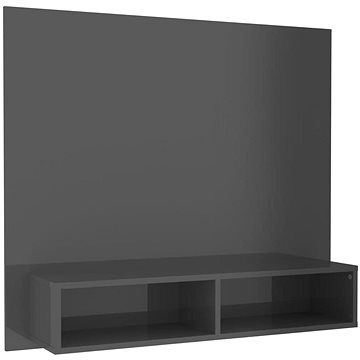 SHUMEE nástěnná šedá, vysoký lesk 102 × 23,5 × 90 cm