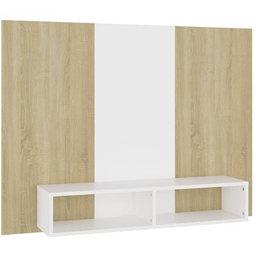 SHUMEE nástěnná bílá dub sonoma, 120 × 23,5 × 90 cm