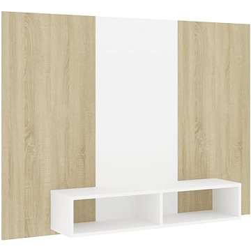 SHUMEE nástěnná bílá dub sonoma, 135 × 23,5 × 90 cm